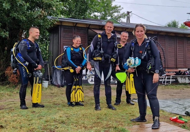 Búvárkodás a Palatinus-tónál Esztergom